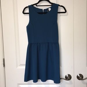 Formal teal mini dress